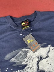 I Climbed The Great Wall of China Graphic Navy Blue Tee Size XL