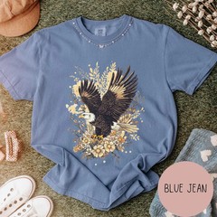 Bald Eagle Comfort Tee Boho Vintage Graphic Shirt