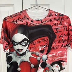 Harley Quinn White T-Shirt Size Medium DC Comics Batman Voodoo