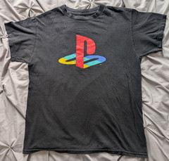 Playstation Logo Black T-Shirt Size Medium
