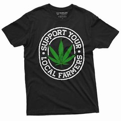 Men’s Marijuana Cannabis day 420 T-shirt Support your local farmer weed tee