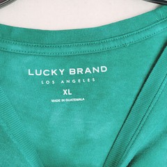 Lucky Brand TIE DYE SHIRT Mens Extra Large XL GREEN Casual Embroidered NWT