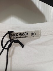 Buck Mason XL Mens White Costa Curved Hem 100% Cotton Crewneck Tee Made USA New