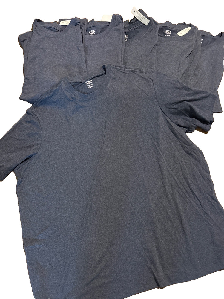 6 t shirt blanks size 2XL – blue cotton polyester rayon blend