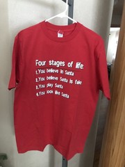 Unisex Santa Four Stages Of Life TShirt Size Adult L NWT! 2003 Target