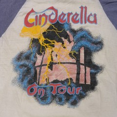 Rare Vintage Cinderella in Concert on Tour Raglan T Shirt 80s Metal Rock Band