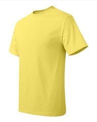 Hanes 5250 4XL Authentic Short Sleeve Men’s Cotton T-Shirt Yellow Pit to Pit 29″