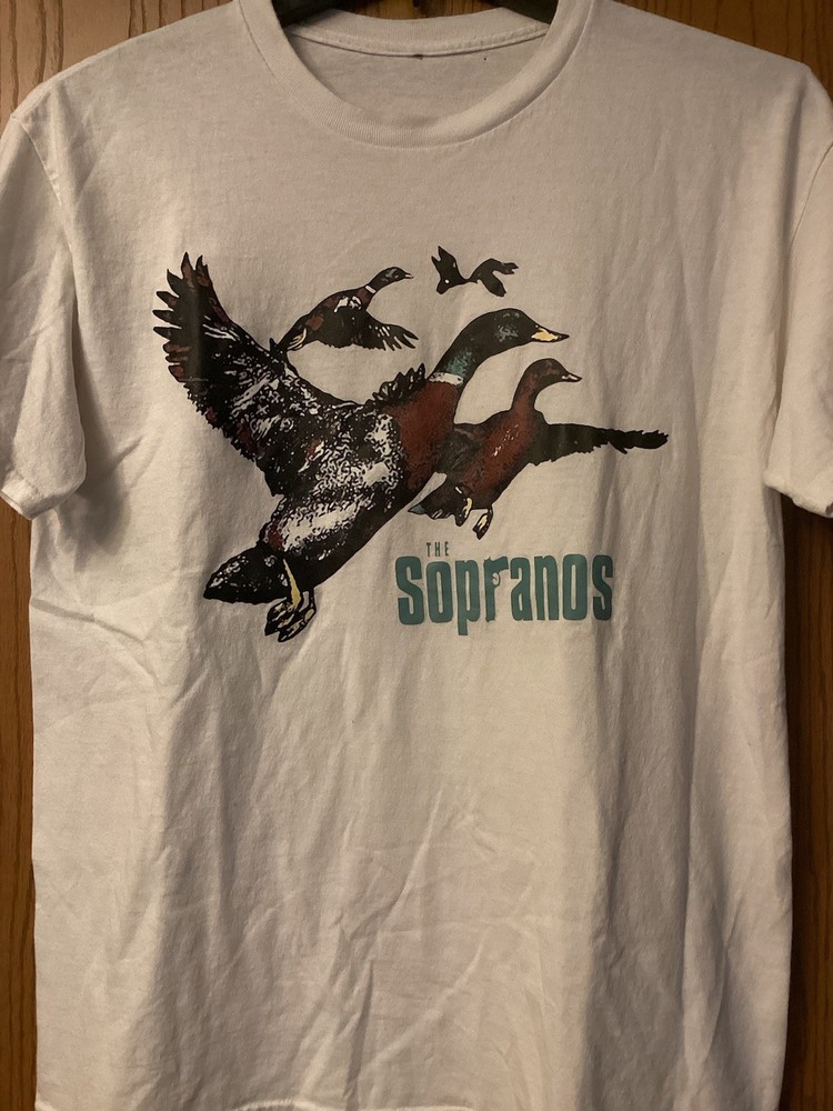 The Sopranos – HBO Series – White Shirt Featuring Ducks Flying – 27.5” x 20.5”