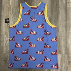 Massive Apparel Men’s Graphic All Over Print Tank Top Medium Pink Flamingo