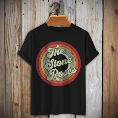 Retro The Stone Roses T-Shirt Ian Brown John Squire Mani Reni I Wanna Be Adored