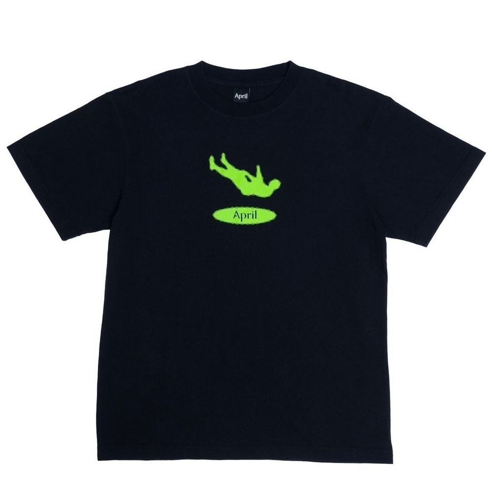 Brand New Mens April Man Down T-shirt Black