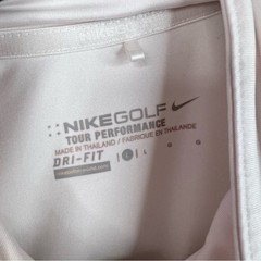Nike golf tshirt tour performance White and Gray Striped Casual Shirt