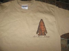 Indian artifact arrowhead kirk corner notch spear point t shirt