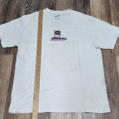 ALAB Computer White Graphic T-Shirt Adult Size Large Skater Short Sleeved T