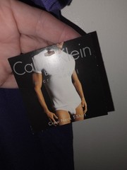 New Men’s Large Calvin Klein Purple Micro Modal & Lycra Crew Neck Under T-Shirt