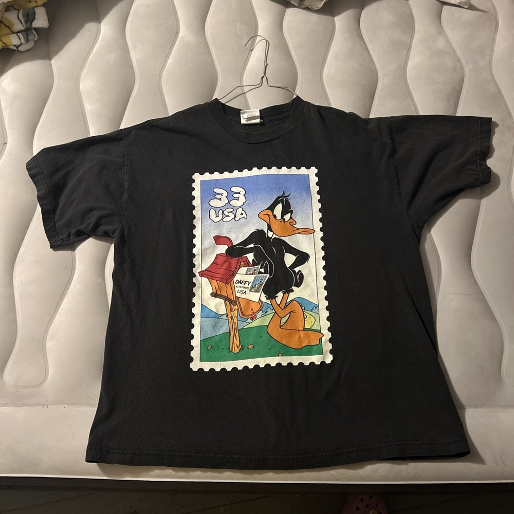 Daffy Duck Looney Tunes 1999 Vintage Stamp Collection 33 Cent Shirt XL