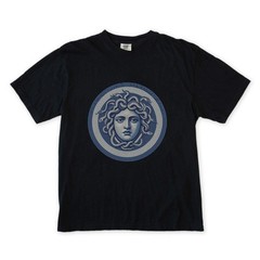 Blue Medusa Mosaic T-Shirt | Greek Mythology Gorgon Head Graphic Tee Shirt