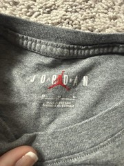 Nike Air Jordan Embroidered Jumpman T-Shirt Size Medium Gray