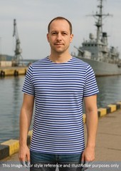 Sailor Top Russian Telnyashka Style Navy Red Striped Short Sleeve T Shirt Outfit