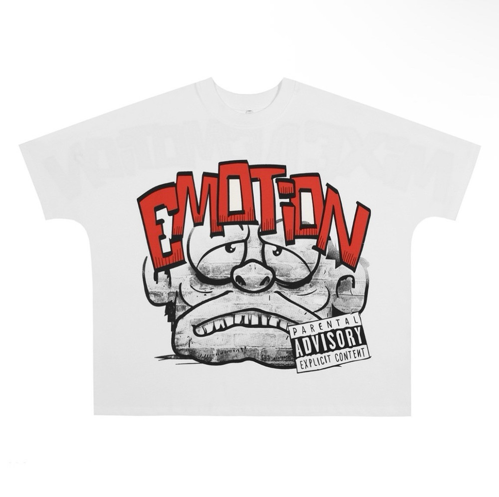 Men’s Graphic Print Crew Neck Short Sleeve T-Shirt, White, M