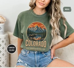 Colorado Moose Rocky Mountain National Comfort Tee