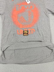 Ecko Unltd Shirt Mens Large Gray Marled Short Sleeve Hoodie Graphic EO12K821