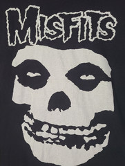 Misfits Crimson Ghost Spellout Logo Medium Black T-Shirt Horror Punk