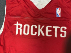 Houston Rockets Jersey Men M Red Alleson Athletic NBA Sleeveless Basketball Tank