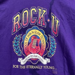 Vintage 1993 Rock U T Shirt Mens Large Fruit of the Loom Single Stitch Guitar Mu