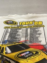 Checkered Flag Sports 2008 Nascar Sprint T Shirt Short Sleeve White XL