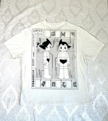 Vintage White Bershka Brand Astro Boy Atom Project Teeshirt Size Medium
