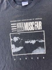Vintage Band Shirt Large 1990 Annual Music Fair Denver Songwriters Association