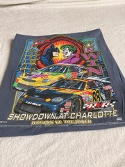 Vintage 1998 Batman Joker NASCAR Showdown Charlotte Tee XL USA