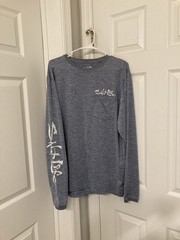 Salt Life SLX Men’s L Blue Long Sleeve Crew Neck Graphic Logo T-Shirt
