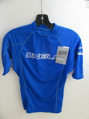 MEN’S GUYS o’neill RASH GUARD BASIC BLUE LOGO RASHIE SHIRT NEW $44