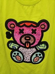 Eternity BC/AD Men’s Embroidered X-Eyed Fuzzy Teddy Bear Cotton T Shirt