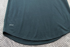 BYLT Shirt Mens XL Green Blue Drop Cut Long Sleeve BYLT Blend Basics Stretch Tee