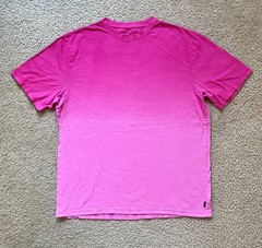 American Eagle Neon Pink Dip Dye Effect Heavy Cotton Pocket Tee Mens T-Shirt L