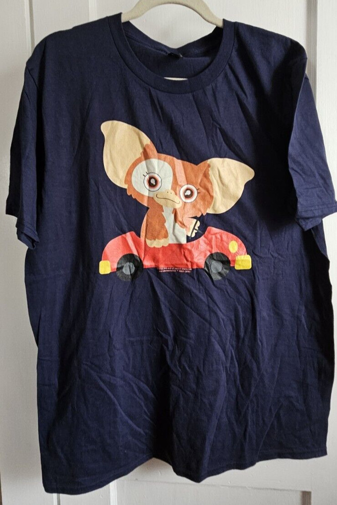ANVIL lightweight adorable Gizmo in the car T shirt 100% Cotton Men Large