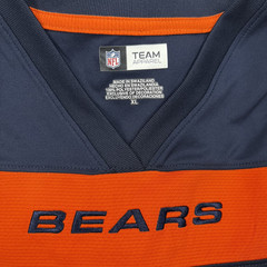 CHICAGO BEARS Long Sleeve Shirt Mens XL NFL Team Performance Navy V-Neck Logo