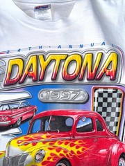 Vintage 1997 White Daytona Hot Rod T-Shirt Large