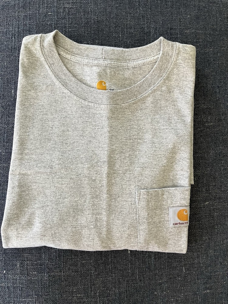 Carhartt Men’s T-Shirt 2XL Tall Gray, Pocket, Short Sleeve