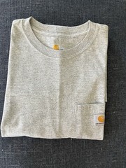 Carhartt Men’s T-Shirt 2XL Tall Gray, Pocket, Short Sleeve
