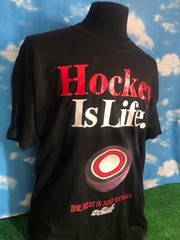 Hockey is life T-shirt Shirt XL Big ball sports Black C31