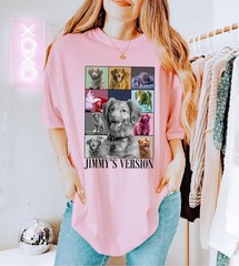 Custom Dog Portrait Comfort Tee Personalized Pet Owner Gift Shirt Dog