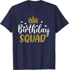 Birthday Squad Party Matching Family Group Bday Team T-Shirt