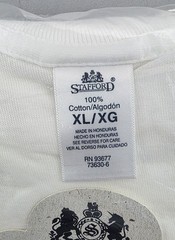STAFFORD Comfort Collection Men’s V-Neck T-Shirts 3-Pack White XL New Old Stock