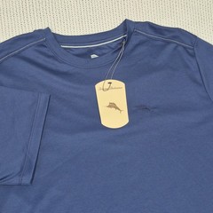 Tommy Bahama Throne Blue Crew Neck Short Sleeve T-Shirt Size Medium Soft Touch