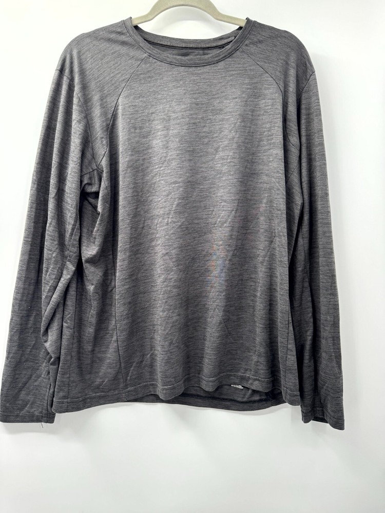 REI Co Op T-Shirt Men’s Large Dark Gray Long Sleeve Crew Neck Outdoor Hiking