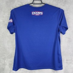 Mens Blue CSG Champs Sports Gear Shirt V-Neck 100% Polyester Short Sleeve XL